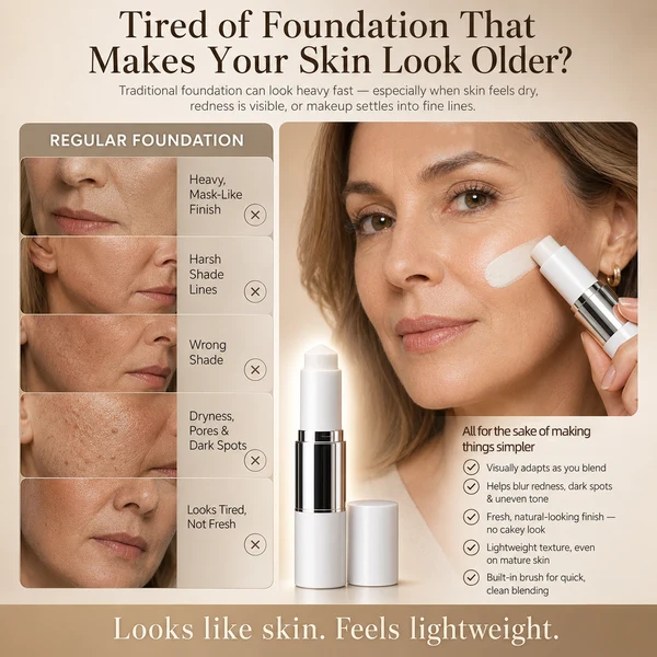 Shade-Adaptive Foundation Stick for a Natural-Looking Finish