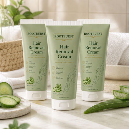 Rootburst™ Natural Gentle Hair Removal Cream | For Women & Men, Sensitive Skin