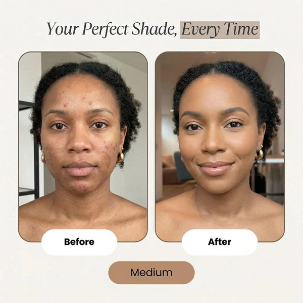Shade-Adaptive Foundation Stick for a Natural-Looking Finish
