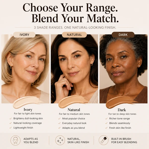 Shade-Adaptive Foundation Stick for a Natural-Looking Finish