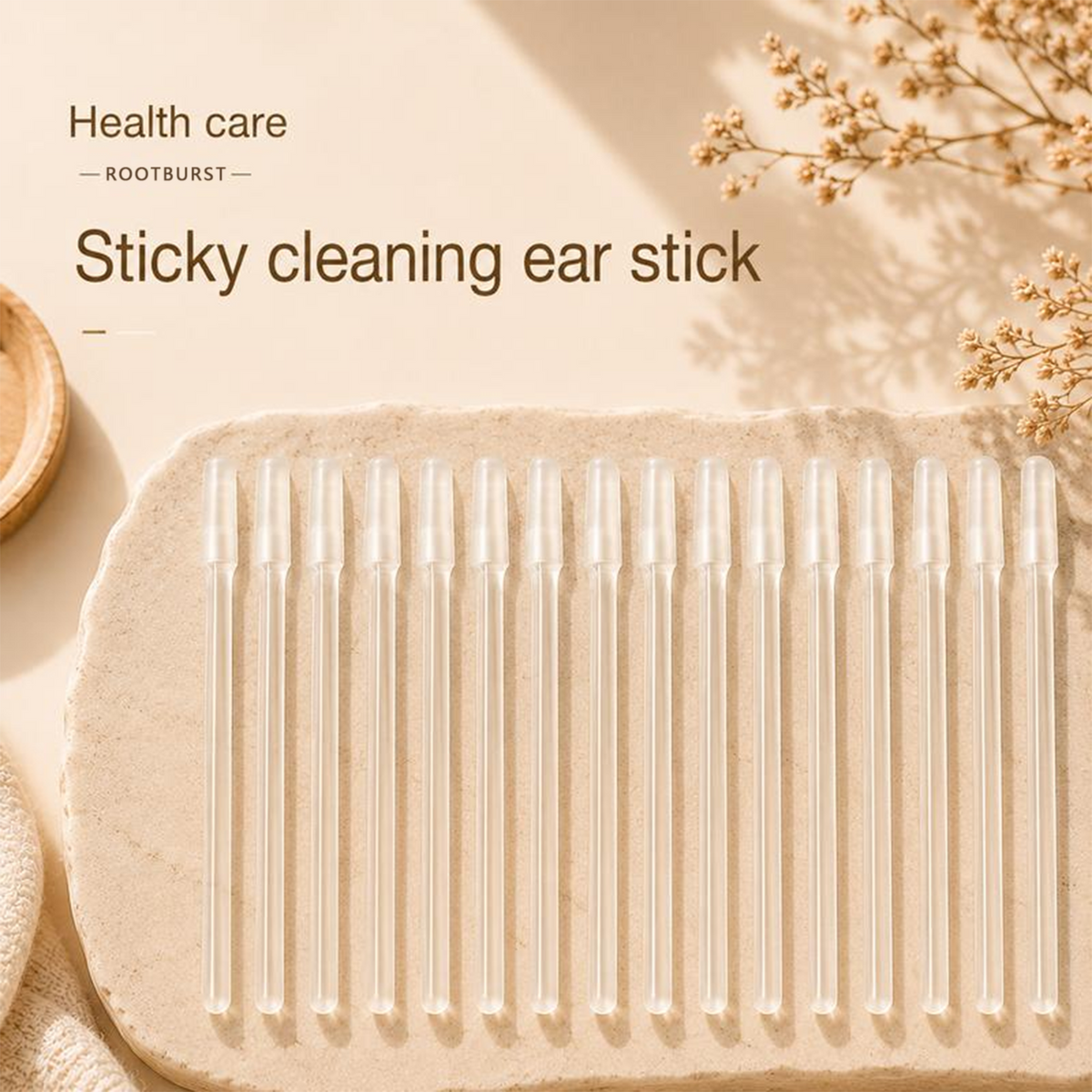 Rootburst Reusable Ear Care Stick | Portable Sticky Tip Ear Cleaning Tool