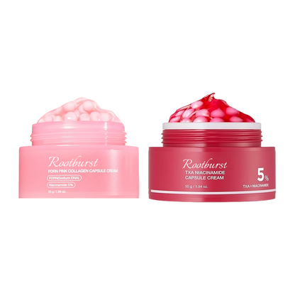 Rootburst Mix & Match Boba Cream Set | 3 Capsule Creams for Radiance, Hydration & Even-Looking Skin