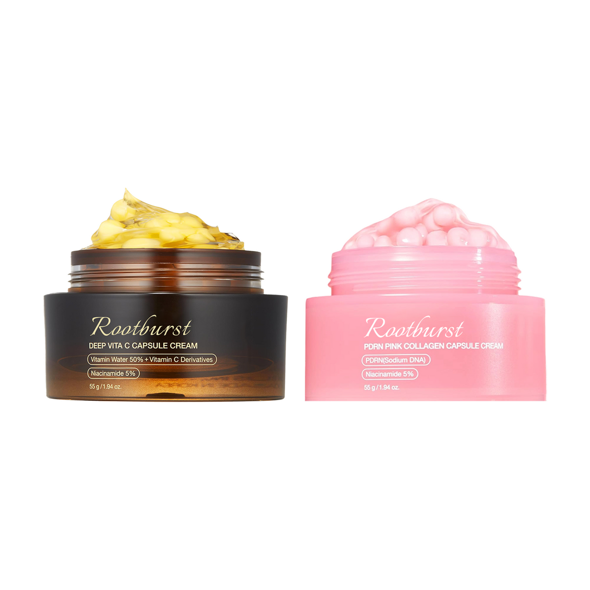 Rootburst Mix & Match Boba Cream Set | 3 Capsule Creams for Radiance, Hydration & Even-Looking Skin