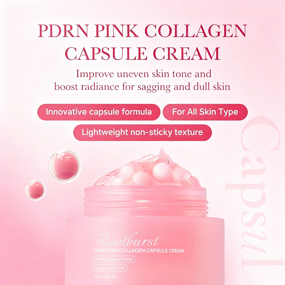 Rootburst Mix & Match Boba Cream Set | 3 Capsule Creams for Radiance, Hydration & Even-Looking Skin