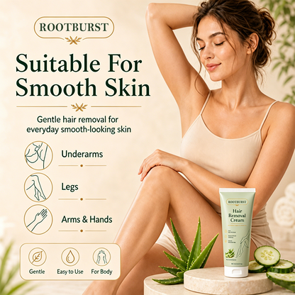 Rootburst™ Natural Gentle Hair Removal Cream | For Women & Men, Sensitive Skin