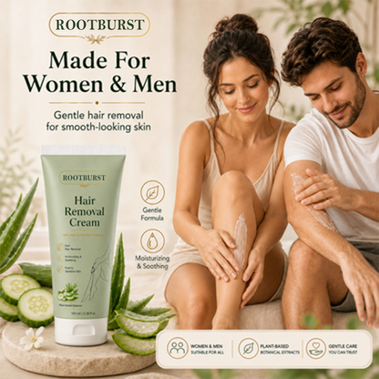 Rootburst™ Natural Gentle Hair Removal Cream | For Women & Men, Sensitive Skin