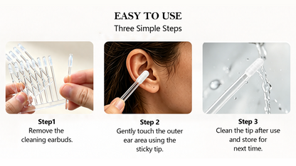 Rootburst Reusable Ear Care Stick | Portable Sticky Tip Ear Cleaning Tool
