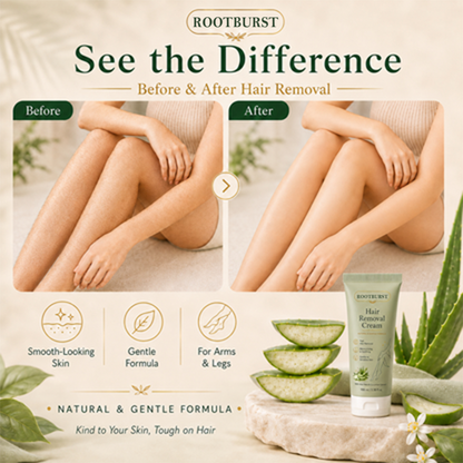 Rootburst™ Natural Gentle Hair Removal Cream | For Women & Men, Sensitive Skin