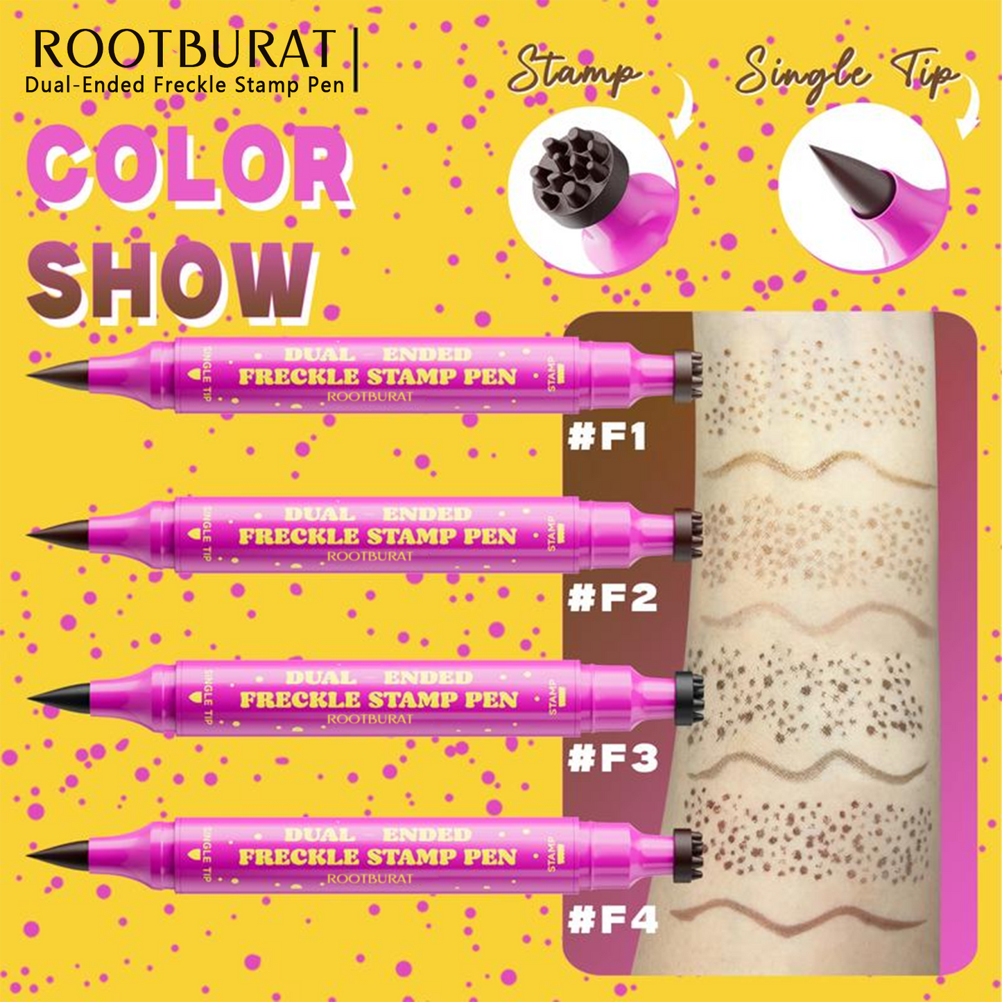 Rootburst Faux Freckle Pen | Waterproof Natural-Looking Freckle Makeup