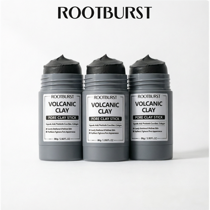 Rootburst Volcano Clay Stick – Easy Oil Control, Pore Care & Blackhead Cleansing | Gentle, Non-Drying
